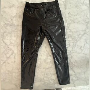 Topshop Glossy Black Patent Pants